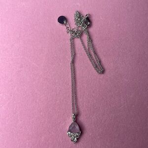 Elegant Necklace with lab created Crystal Pendant